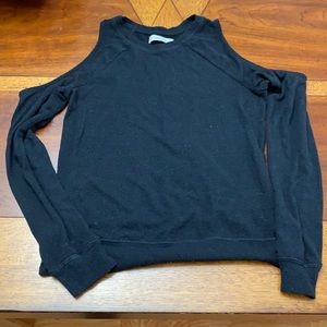 Black cold shoulder sweater!
